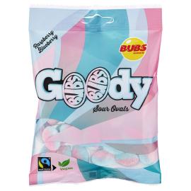 Bubs Goody Sour Ovaler Hindbær og Blåbær