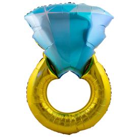 Folieballon Bryllupsring 52 x 82 cm