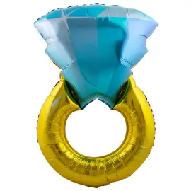 Folieballon Bryllupsring 52 x 82 cm