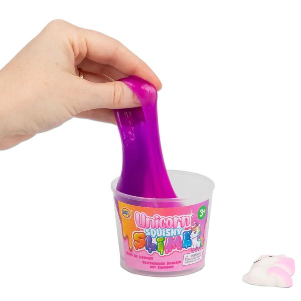 Slime i Bøtte med Squishy Enhjørning 100 g 7 x 5,7 cm