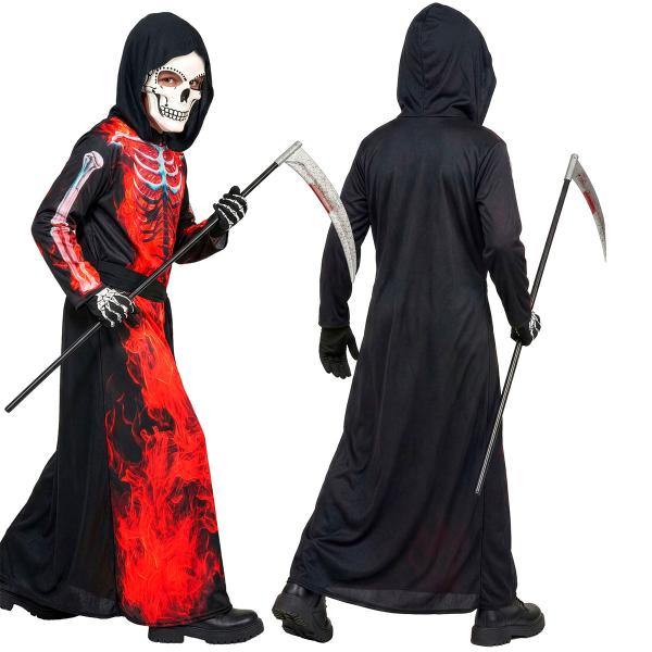 Manden med Leen Kostume med Flammer Børn