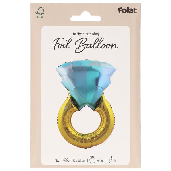 Folieballon Bryllupsring 52 x 82 cm