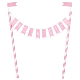 Kagepynt It's A Girl Flagguirlande