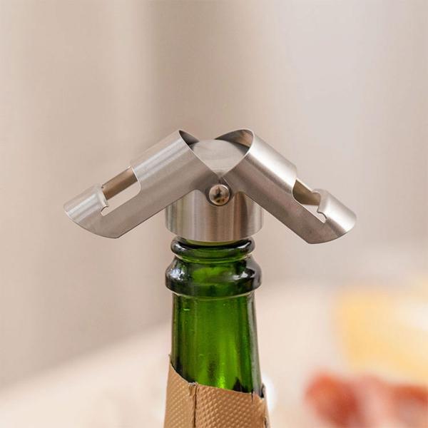 Champagneprop med Lås Sølv