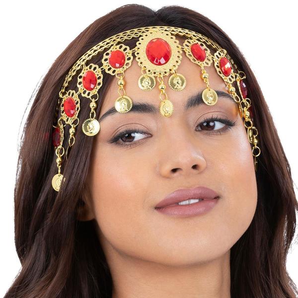 Græsk Hårpynt med Rubiner