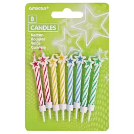 Kagelys med Stjerner Flere Farver