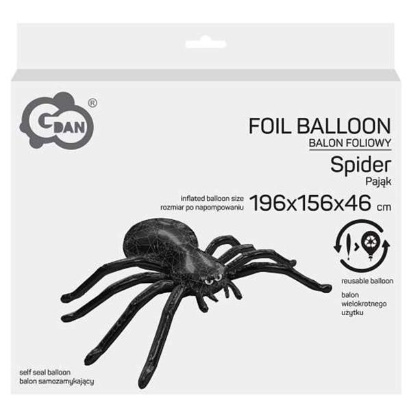 Stående Folieballon Edderkop med Ballonpumpe