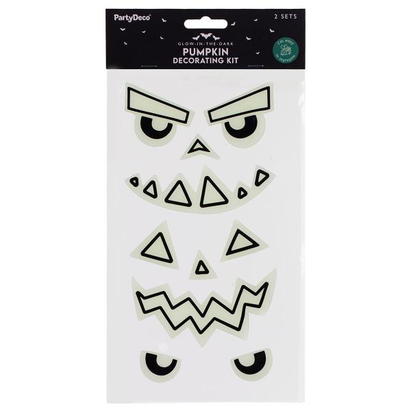 Selvlysende Klistermærker Græskar 2-pak