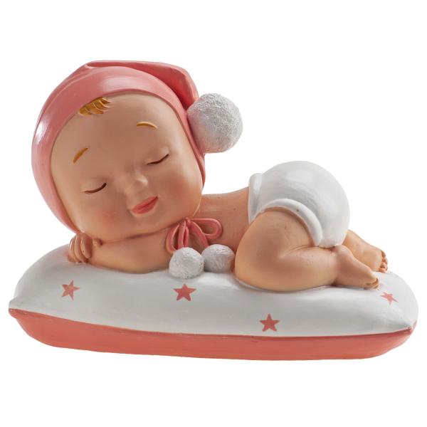 Kagedekoration Dåbsfigur Sovende Pige