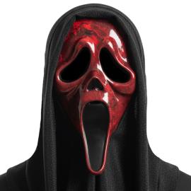 Ghostface Maske Marmoreret R&oslash;d