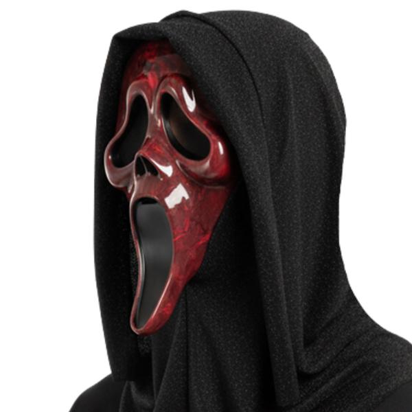 Ghostface Maske Marmoreret Rød