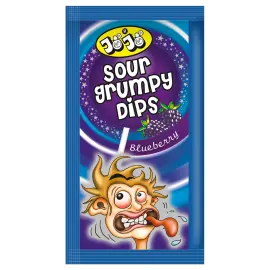 Bl&aring;b&aelig;r Slikkepind med Surt Pulver 15g