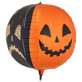 Folieballon Gr&aelig;skar Orange/Sort