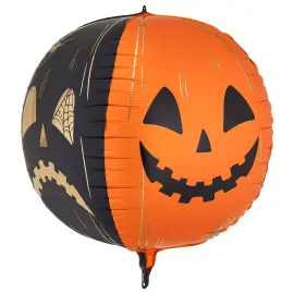 Folieballon Gr&aelig;skar Orange/Sort