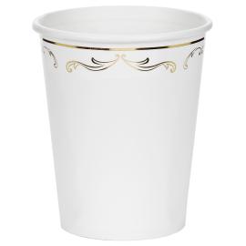 Papkrus Ornament Guld/Hvid 22 cl 6-pak