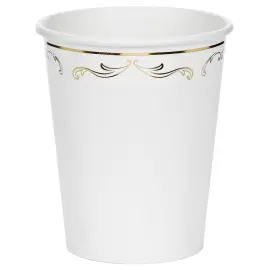 Papkrus Ornament Guld/Hvid 22 cl 6-pak