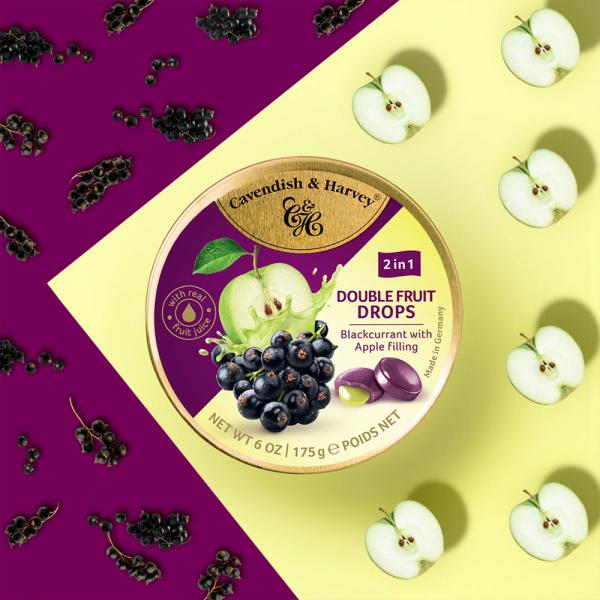 Blackcurrant & Apple Drops 175g