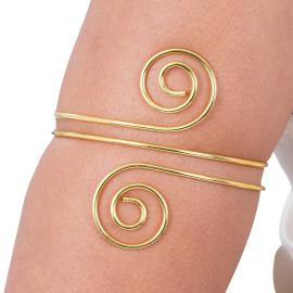 Græsk Hvirvel Cuff-Armbånd Guldfarvet