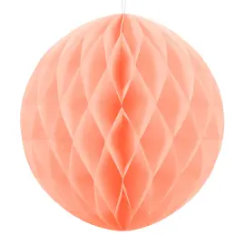 H&aelig;ngende Honeycomb Lys Fersken 40 cm