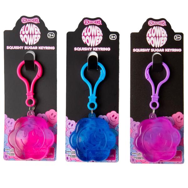 Squishy Blomst med Nøglering 4,5 cm
