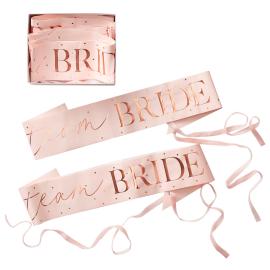 Team Bride Sash Pastel Lyserød