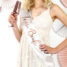 Team Bride Sash Rosaguld