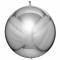 Kuglerund Folieballon Metallic S&oslash;lv 3-pak