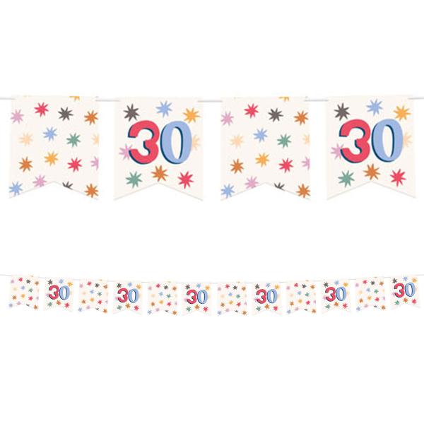 Flagguirlande med Stjerner 30 år