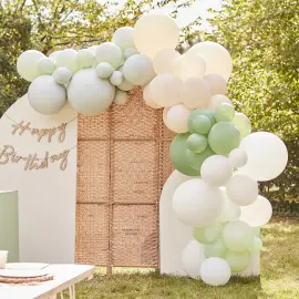 Ballonbue S&aelig;t Gr&oslash;n/Hvid/Beige