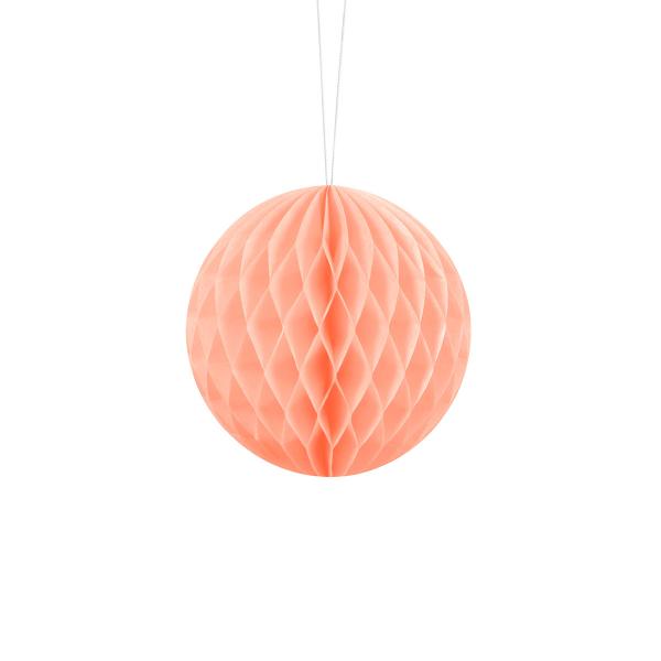 Hængende Honeycomb Lys Fersken 10 cm
