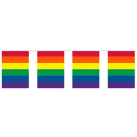 Flagguirlande Regnbuefarvet