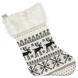 Rensdyr Julestr&oslash;mpe Sort/Hvid