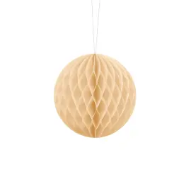 H&aelig;ngende Honeycomb Lys Cremefarvet 10 cm